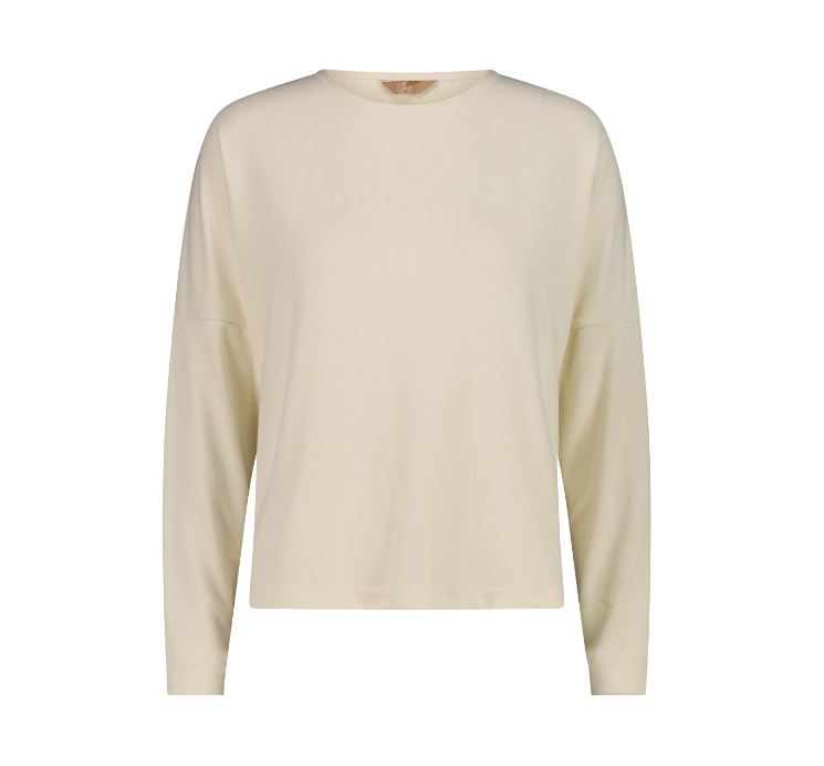 CMP - Maglia con collo a barchetta in tessuto jersey mélange