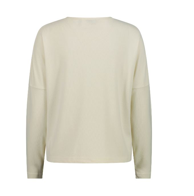 CMP - Maglia con collo a barchetta in tessuto jersey mélange