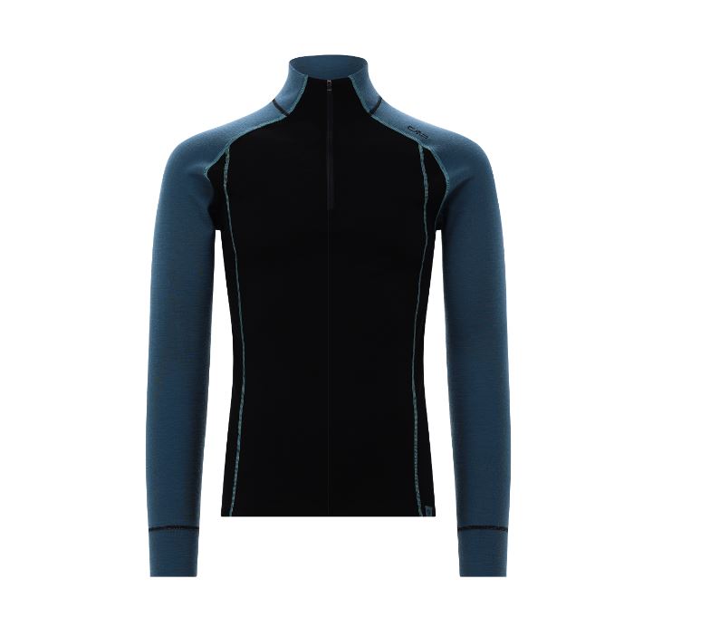 CMP - Maglia termica in merino con mezza zip